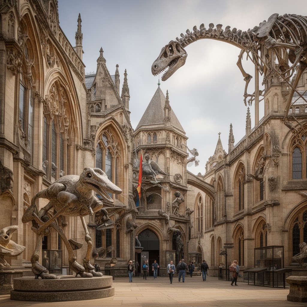 AI-generated illustration of Oxford University Museum of Natural History