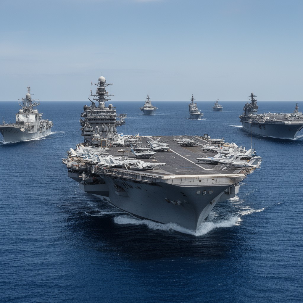 AI-generated illustration of Carrier Strike Groups