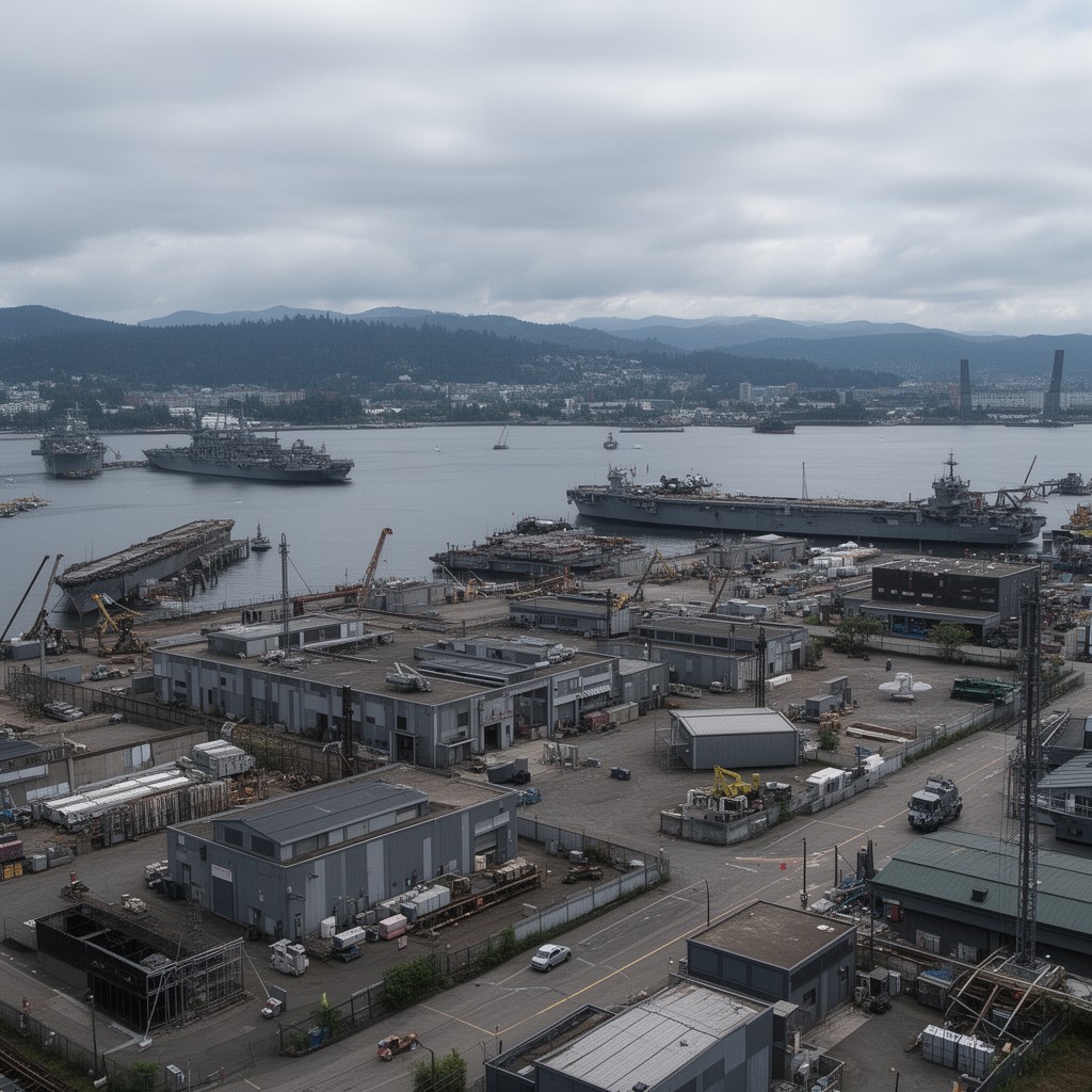 AI-generated illustration of Puget Sound Navy Yard