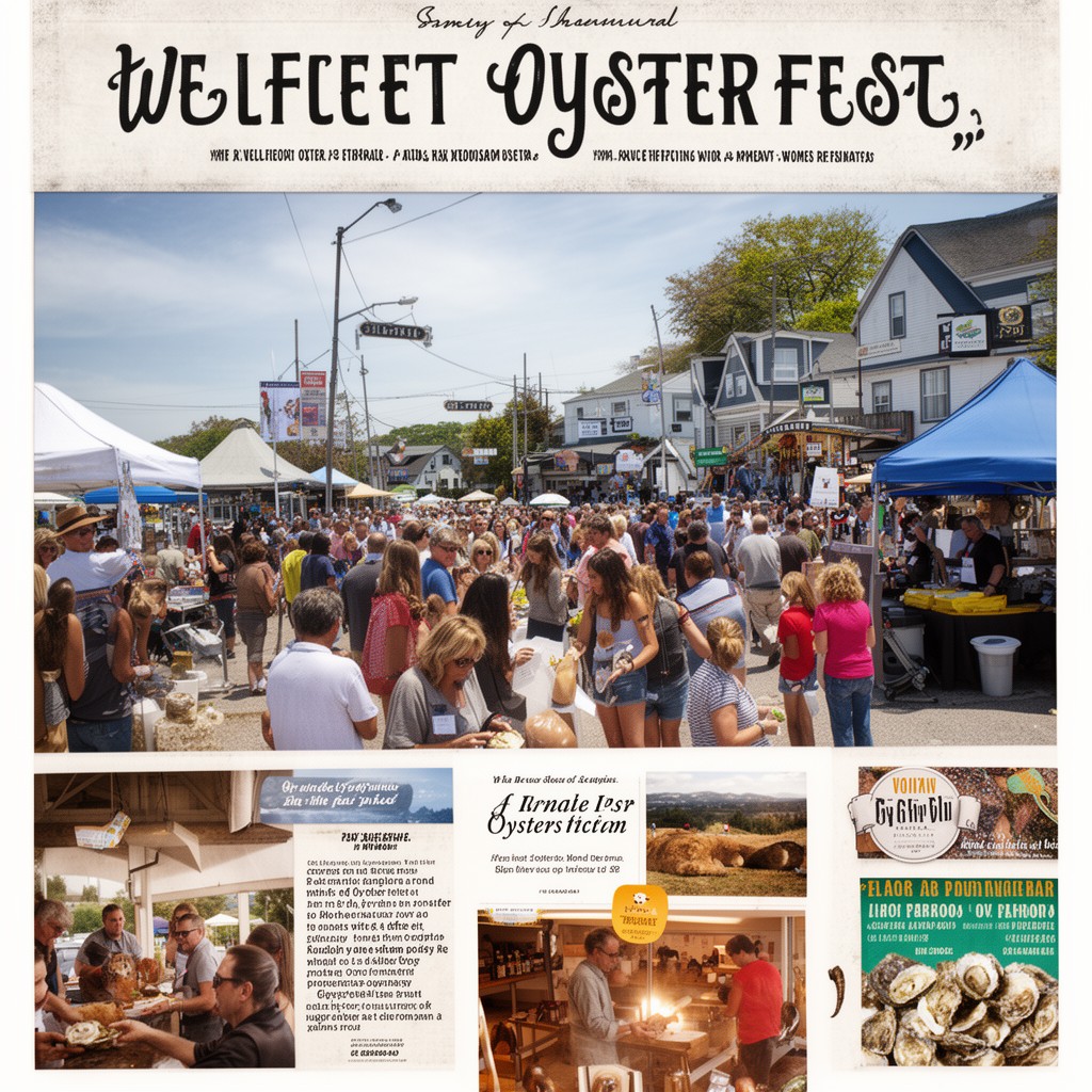 AI-generated illustration of Wellfleet OysterFest
