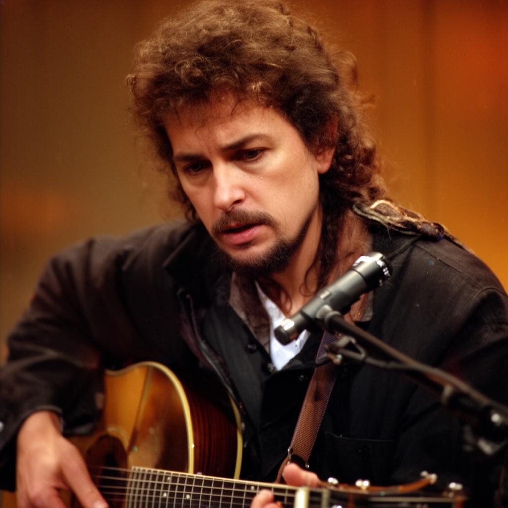 AI-generated illustration of Bob Dylan