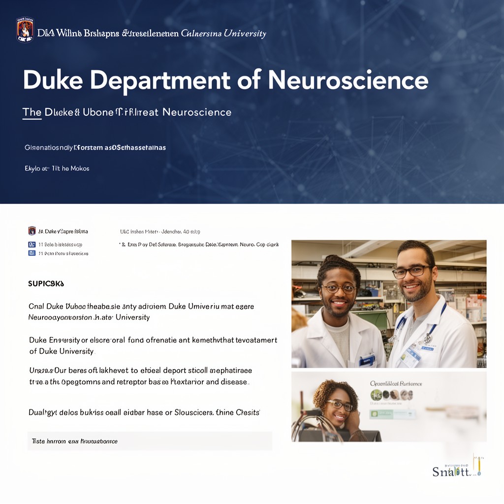 AI-generated illustration of Duke Department of Neuroscience