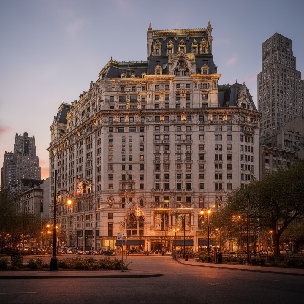AI-generated illustration of Plaza Hotel