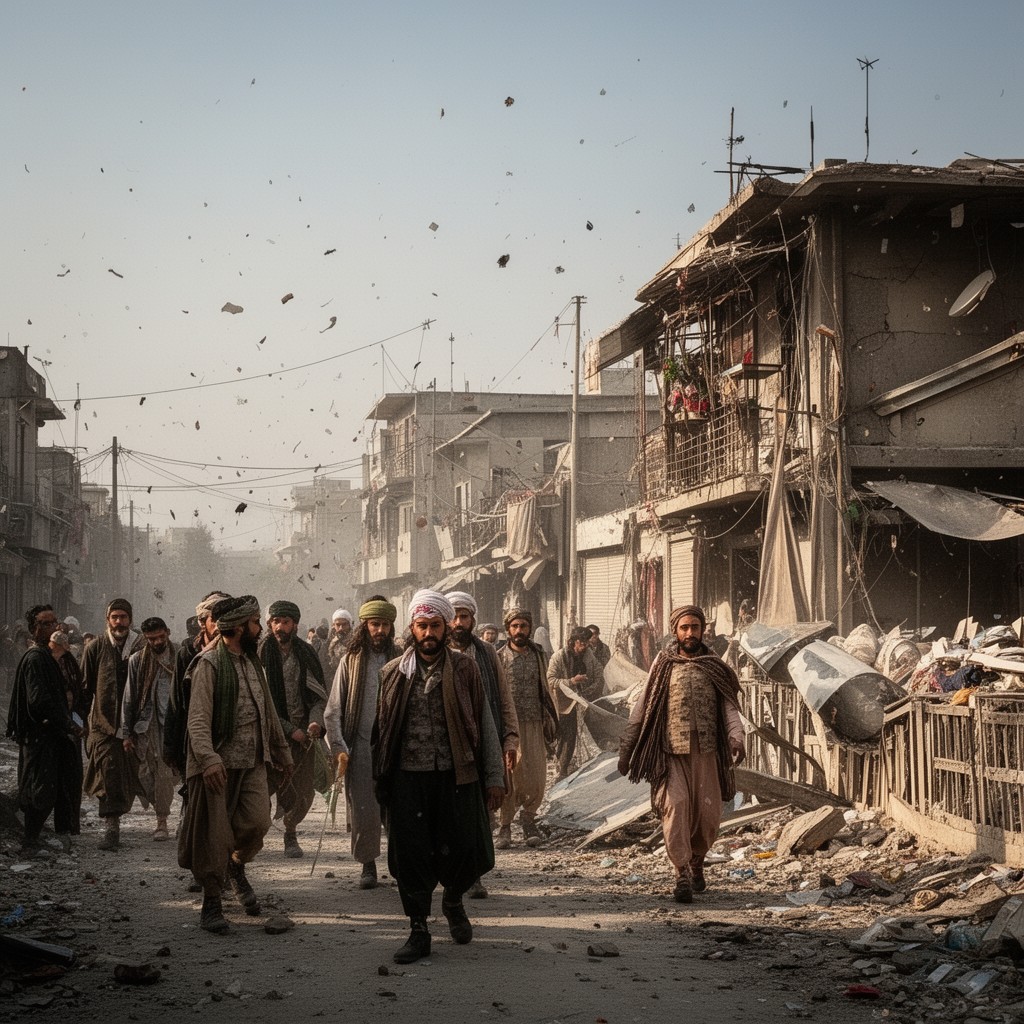 AI-generated illustration of Fall of Kabul (2021)