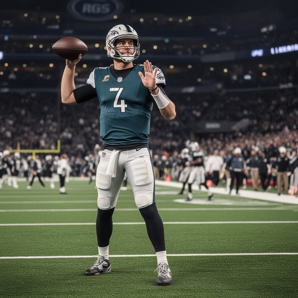 AI-generated illustration of Carson Wentz