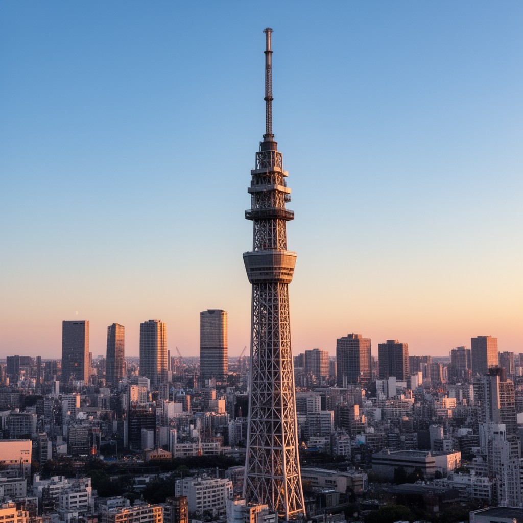 AI-generated illustration of Tokyo Skytree