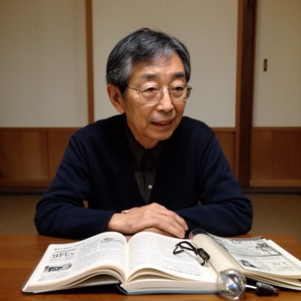 AI-generated illustration of Kenzaburō Ōe