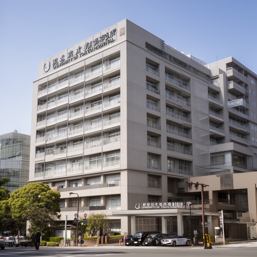 AI-generated illustration of University of Tokyo Hospital