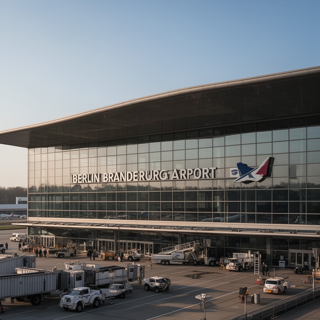AI-generated illustration of Berlin Brandenburg Airport