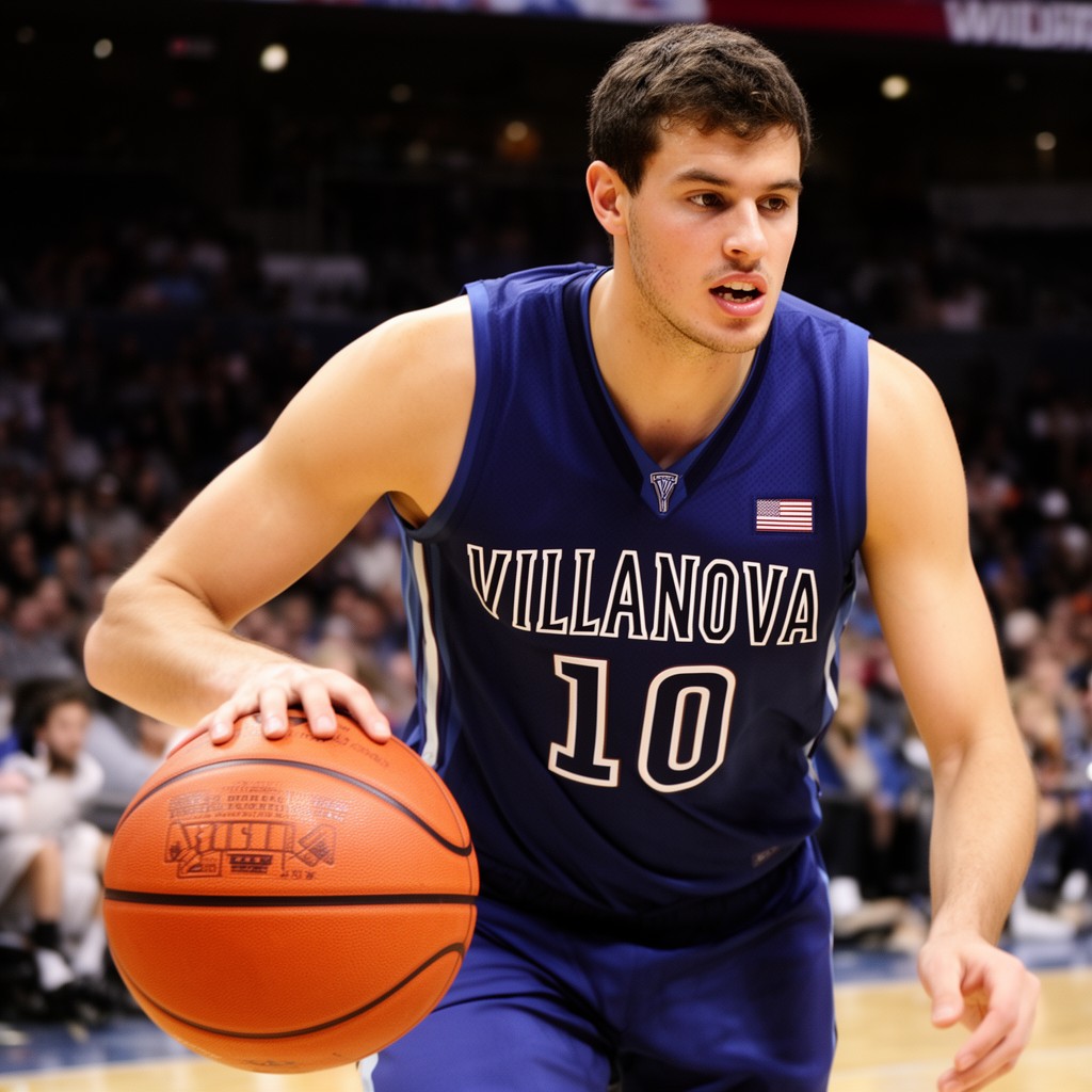 AI-generated illustration of Villanova Wildcats men's basketball