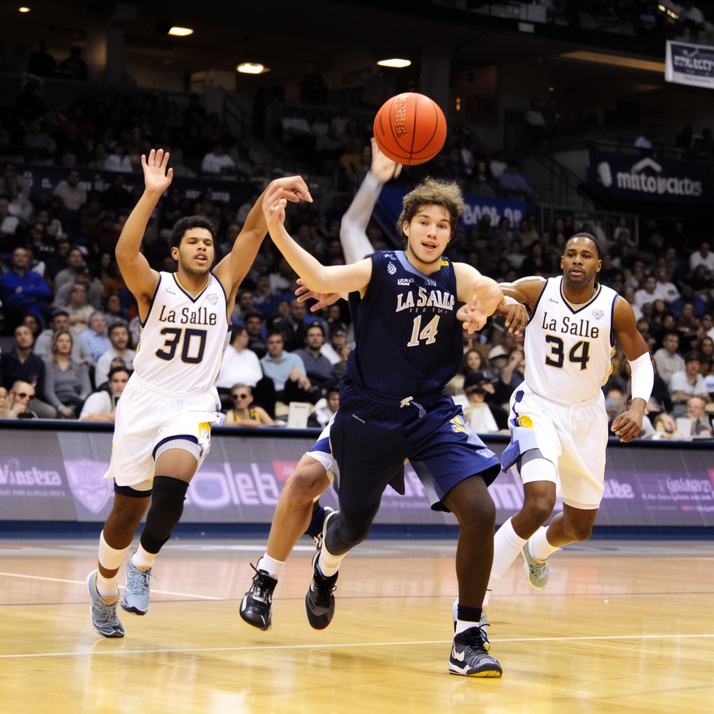 AI-generated illustration of La Salle Explorers men's basketball