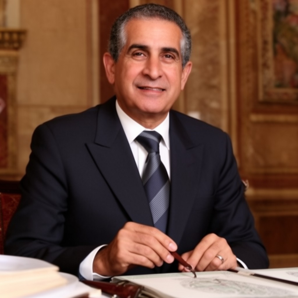AI-generated illustration of King Hussein of Jordan