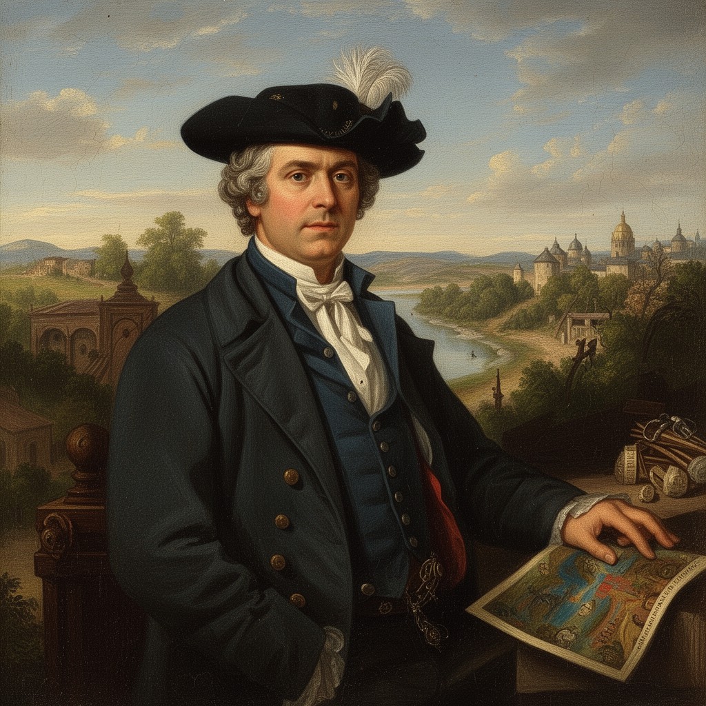 AI-generated illustration of Pierre Laclède