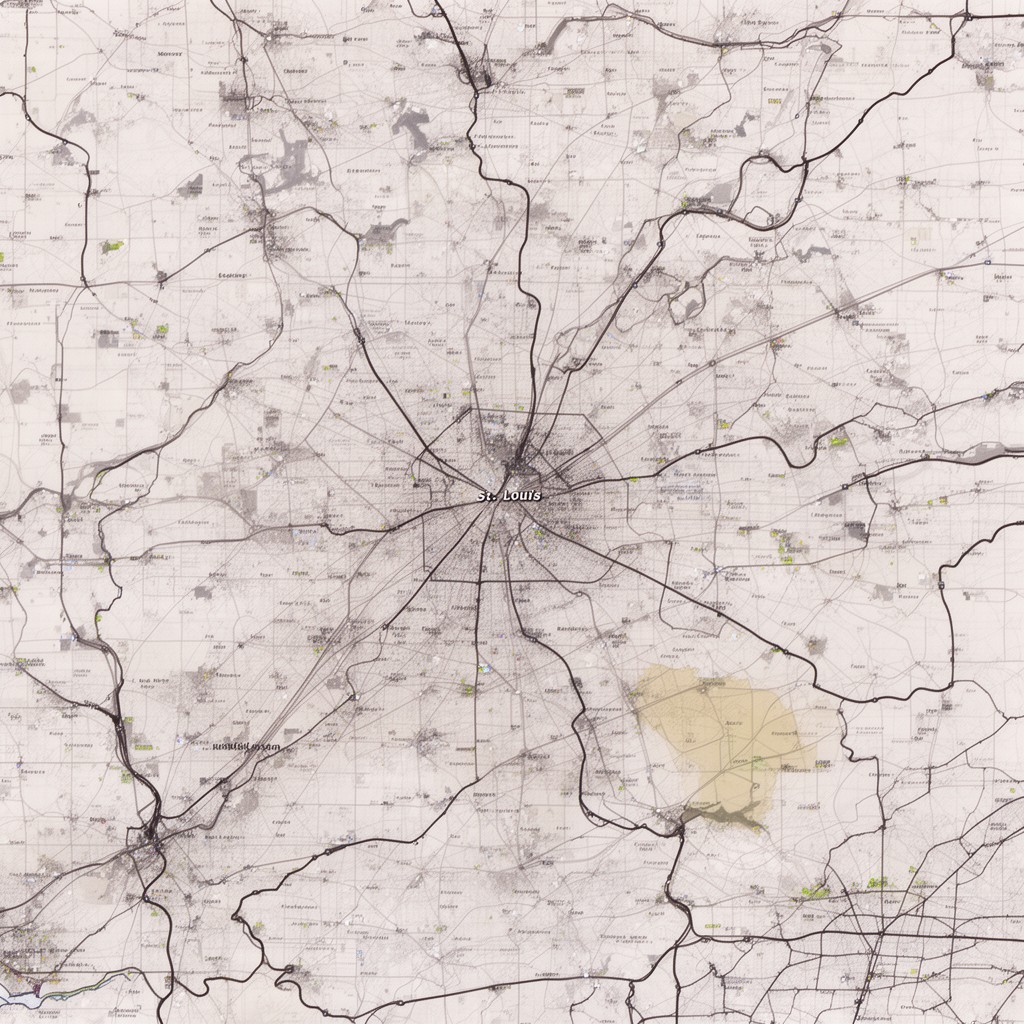 AI-generated illustration of St. Louis County, Missouri