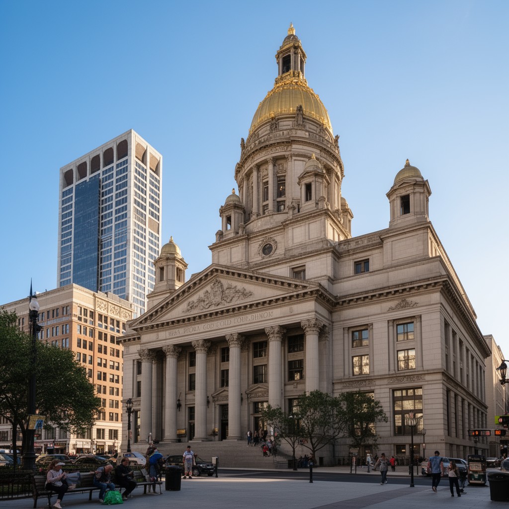 AI-generated illustration of Old Courthouse