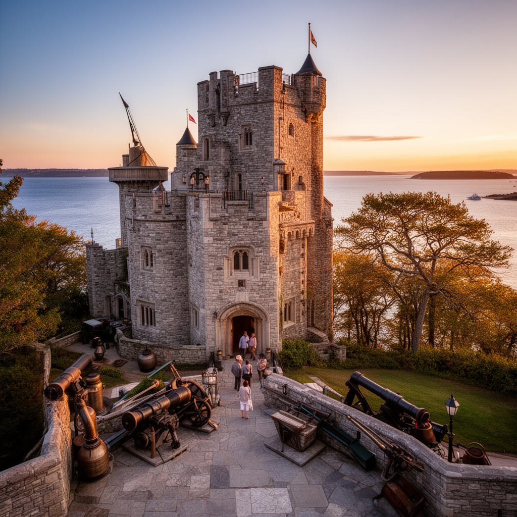 AI-generated illustration of Hammond Castle Museum
