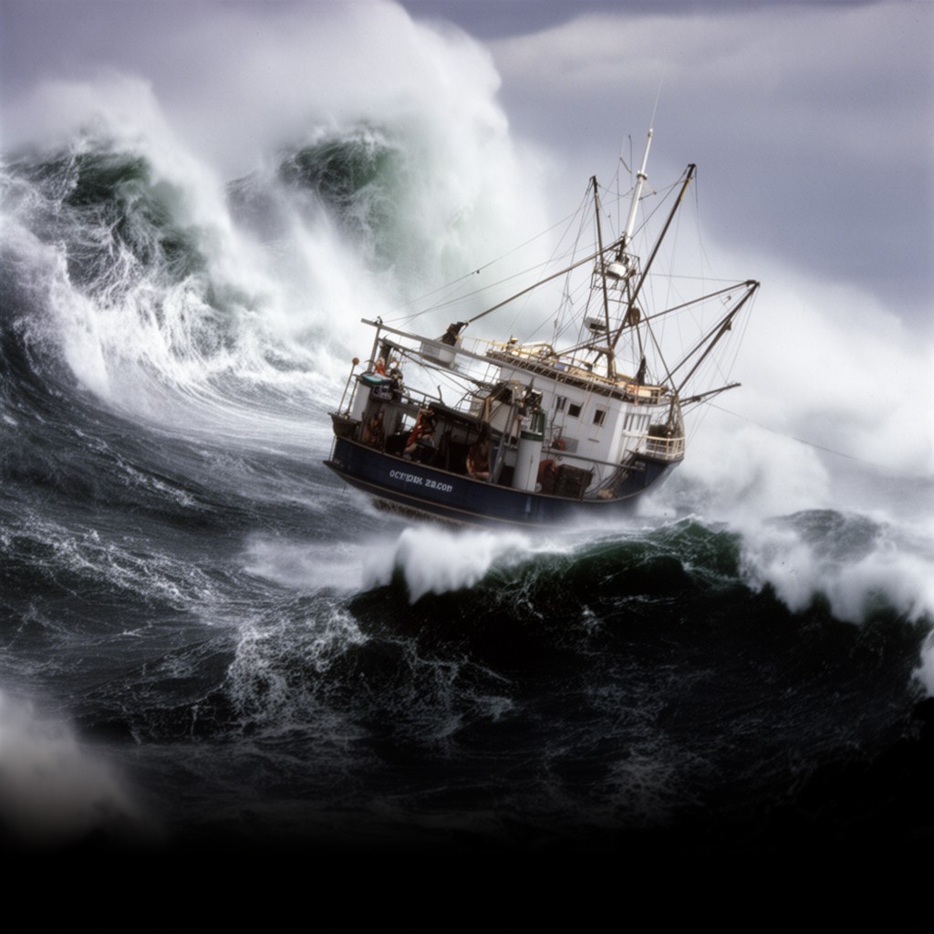 AI-generated illustration of The Perfect Storm