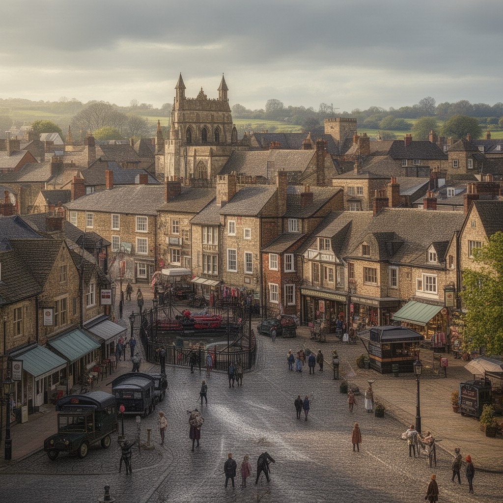 AI-generated illustration of Grantham
