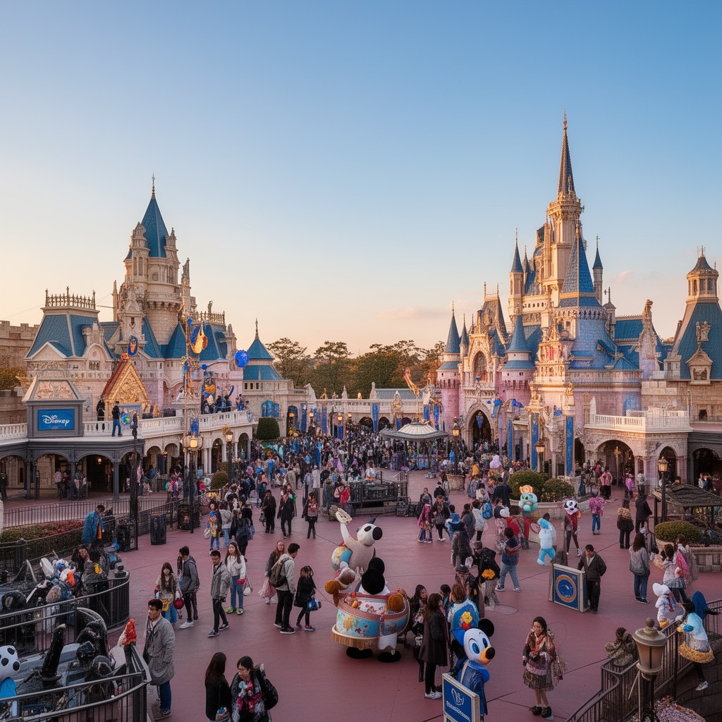 AI-generated illustration of Tokyo Disney Resort