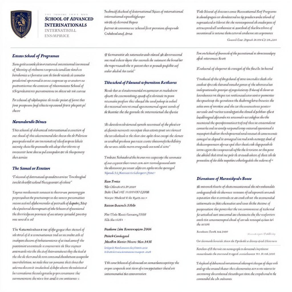 AI-generated illustration of School of Advanced International Studies