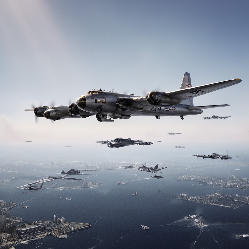 AI-generated illustration of Boeing B-17 Flying Fortress