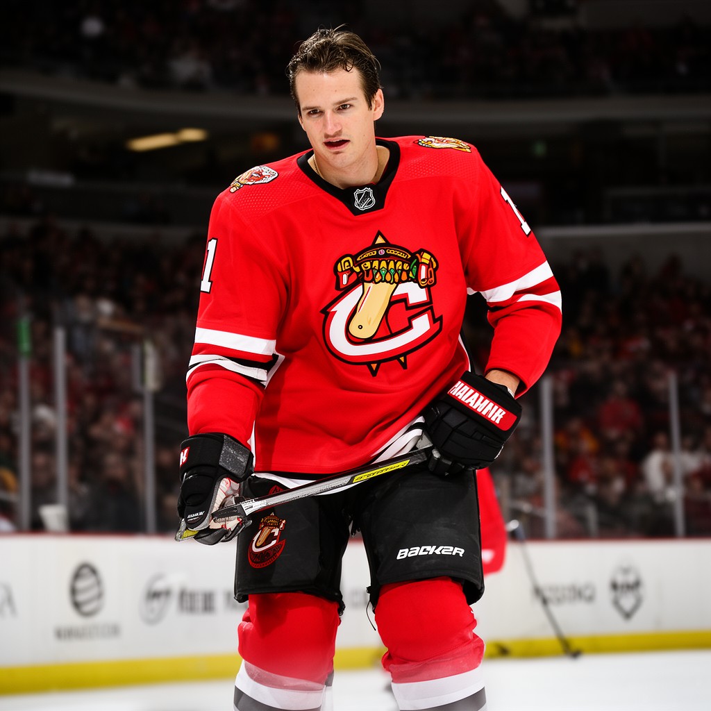 AI-generated illustration of Jonathan Toews