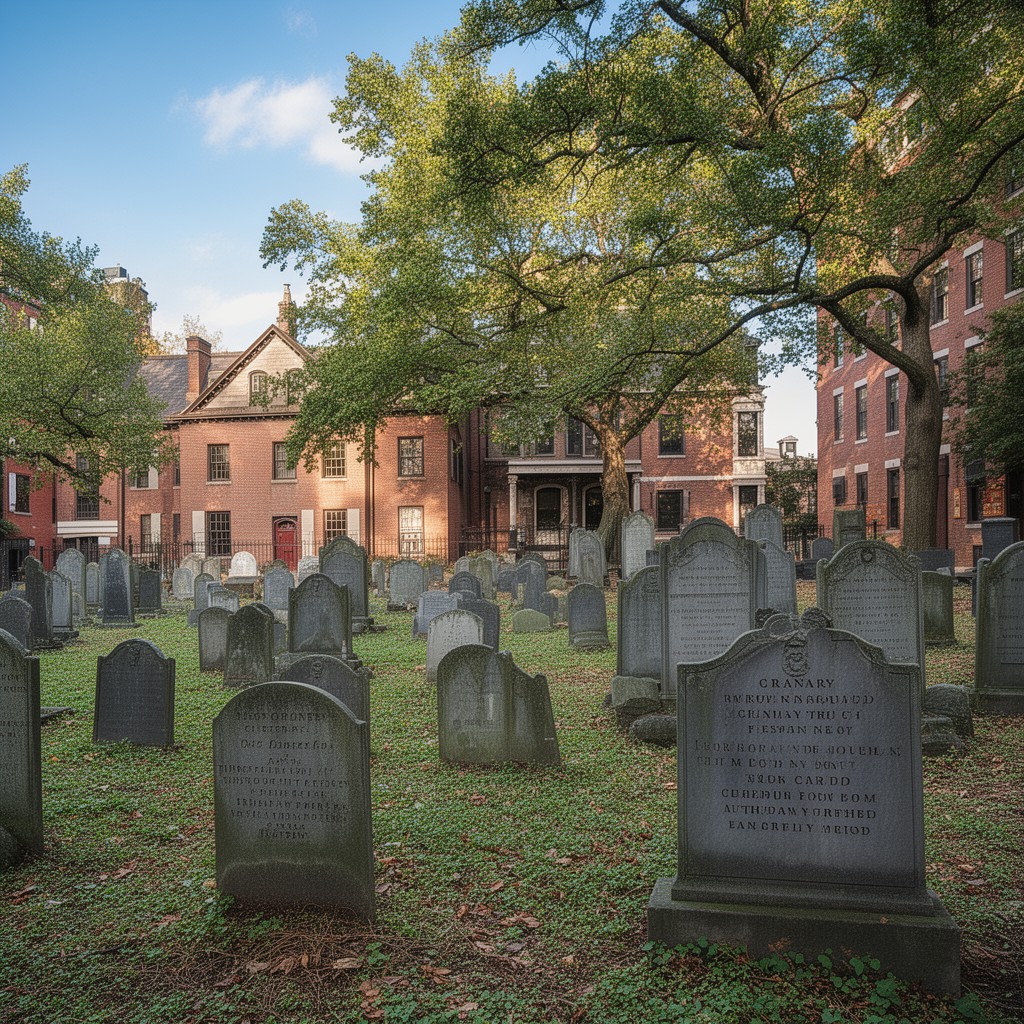 AI-generated illustration of Granary Burying Ground