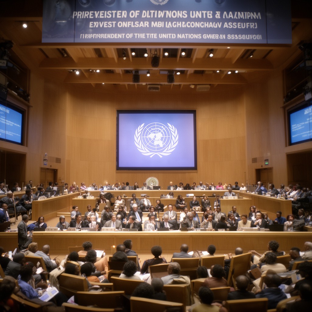 AI-generated illustration of President of the United Nations General Assembly