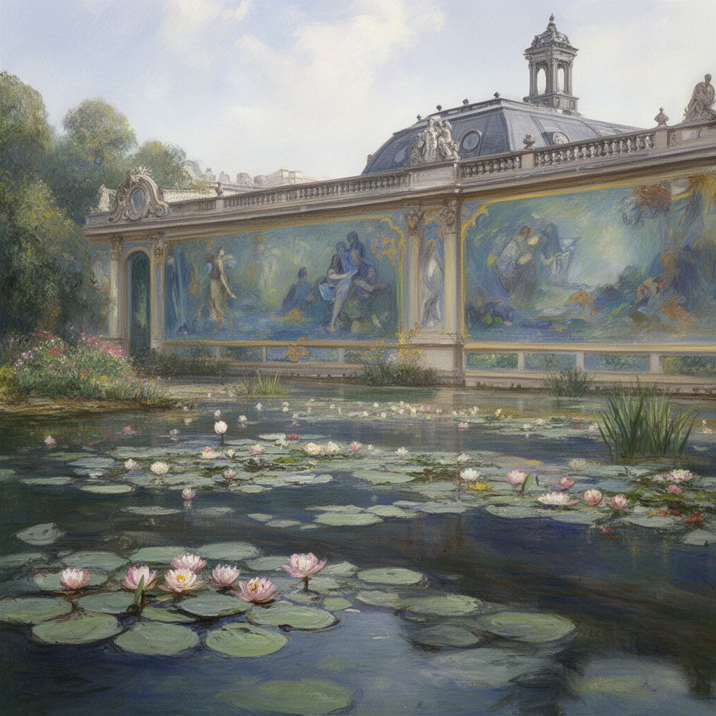 AI-generated illustration of French state (for Orangerie decorations)