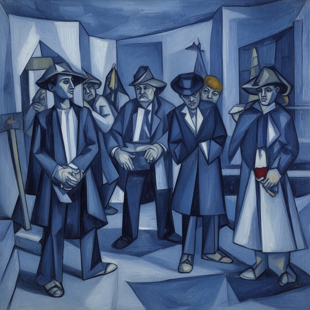 AI-generated illustration of Blue Period