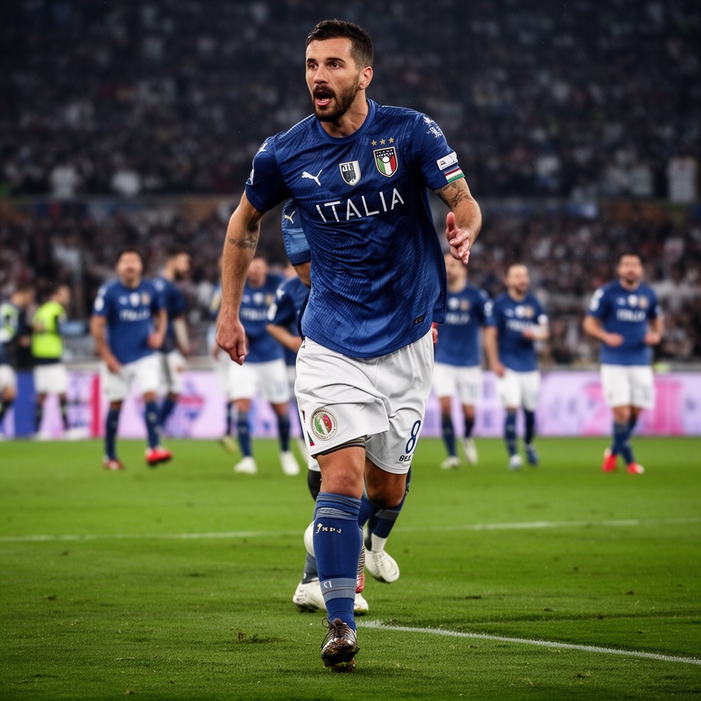 AI-generated illustration of Italy national football team