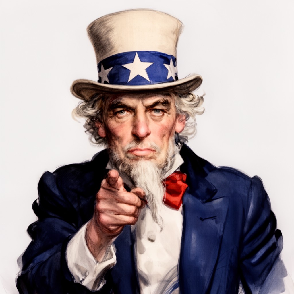 AI-generated illustration of Uncle Sam
