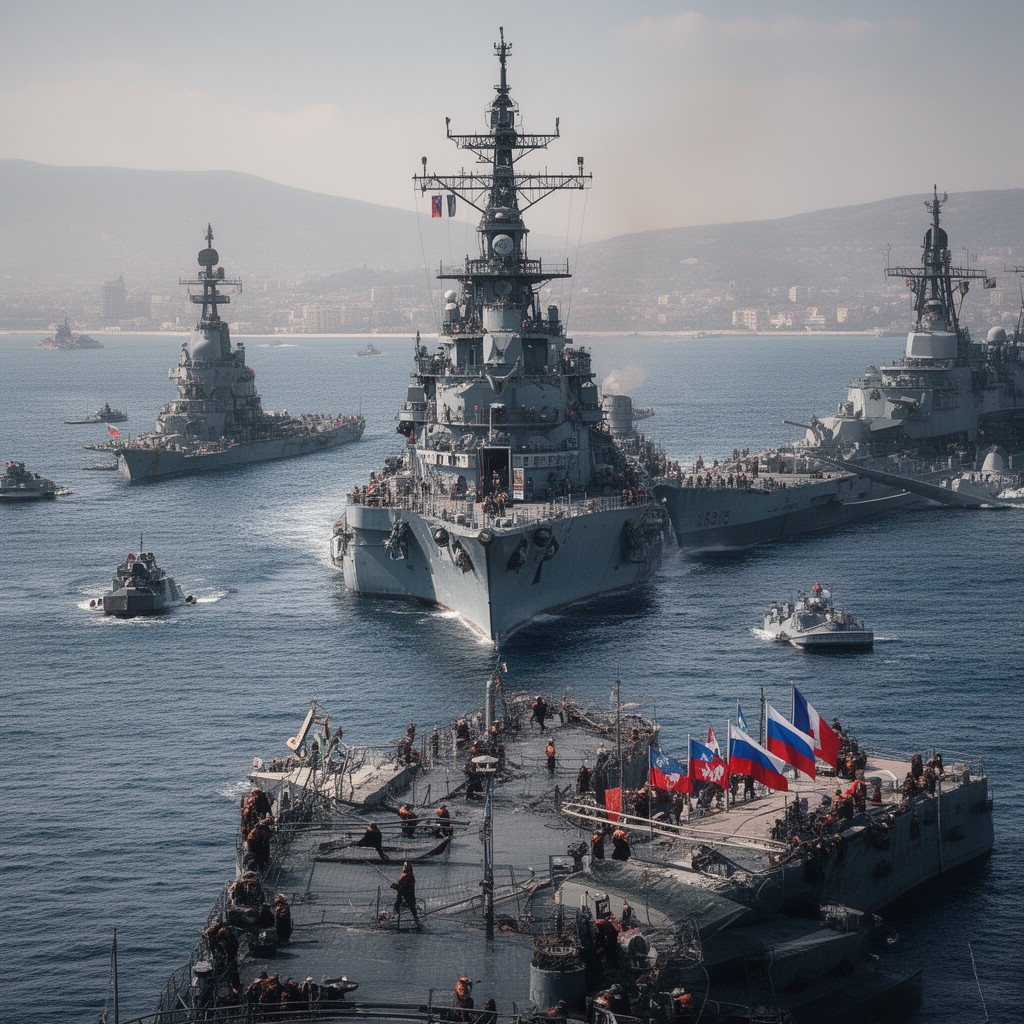 AI-generated illustration of Russian Black Sea Fleet
