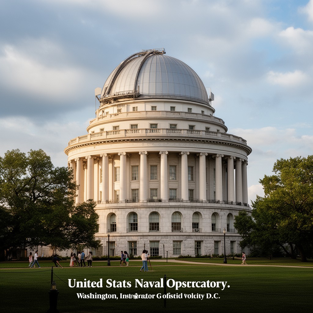 AI-generated illustration of United States Naval Observatory, Washington, D.C.