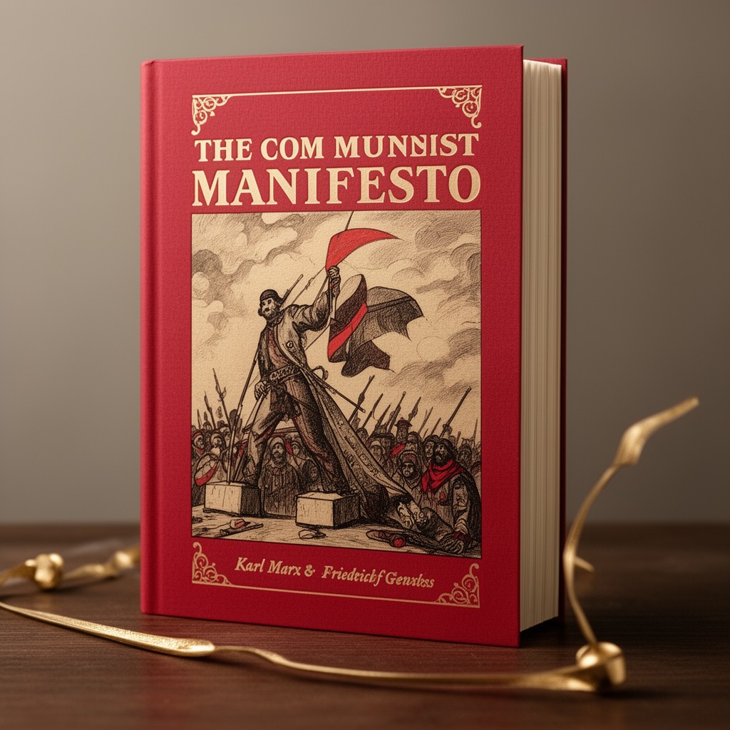 AI-generated illustration of The Communist Manifesto