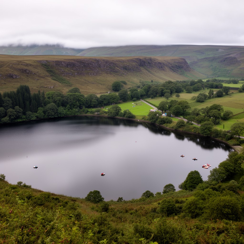 AI-generated illustration of Dovestones Reservoir