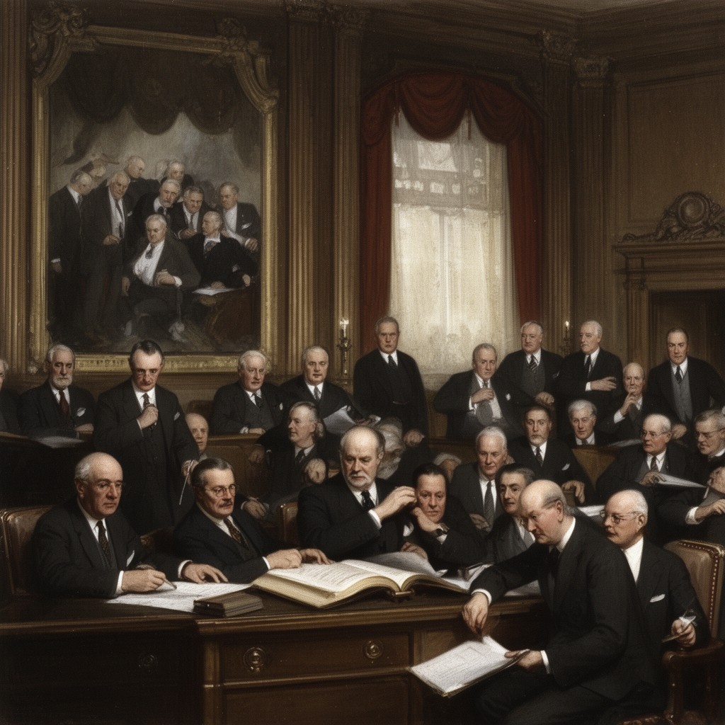 AI-generated illustration of Chamberlain government