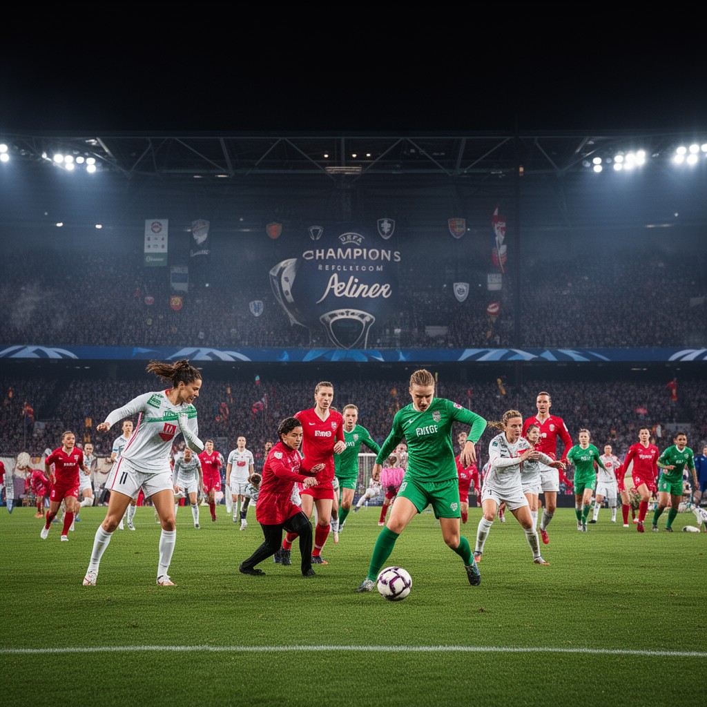 AI-generated illustration of UEFA Women's Champions League