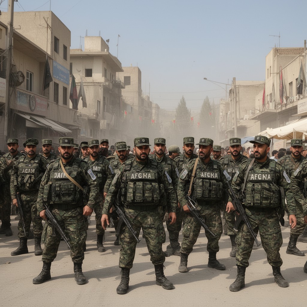 AI-generated illustration of Afghan National Police