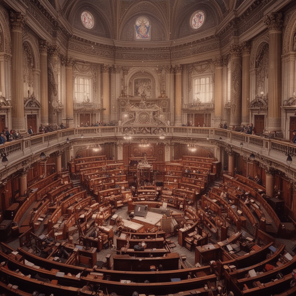 AI-generated illustration of 37th United Kingdom Parliament