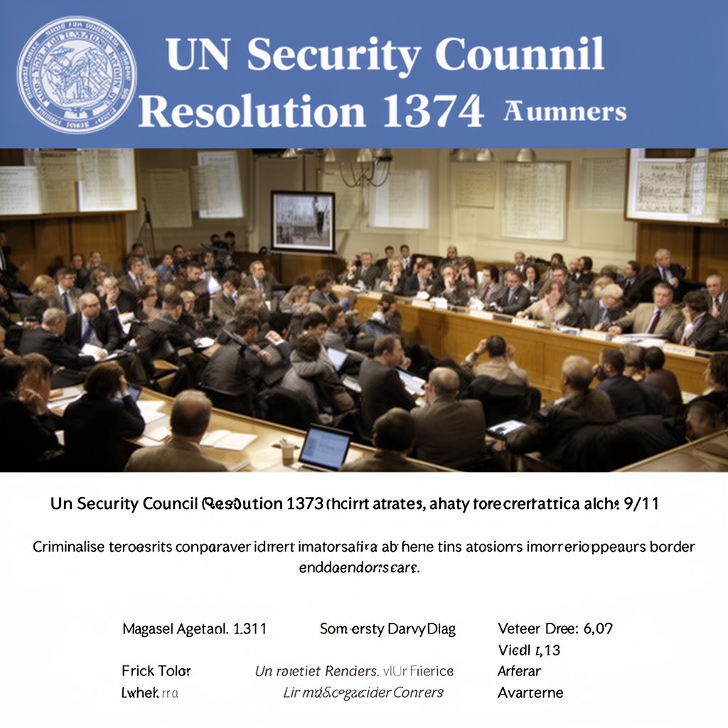 AI-generated illustration of UN Security Council Resolution 1373