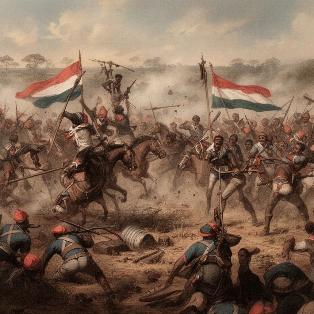 AI-generated illustration of Battle of Blood River