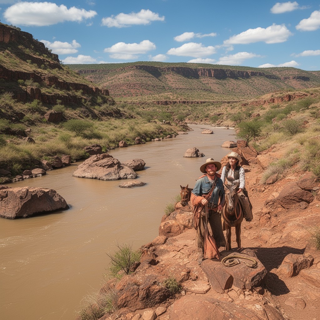 AI-generated illustration of Orange River Trek