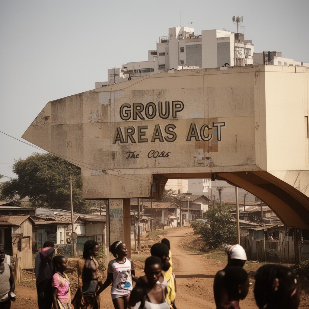AI-generated illustration of Group Areas Act
