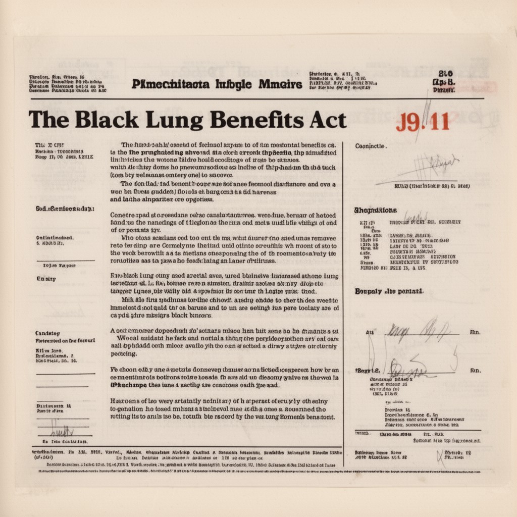 AI-generated illustration of Black Lung Benefits Act