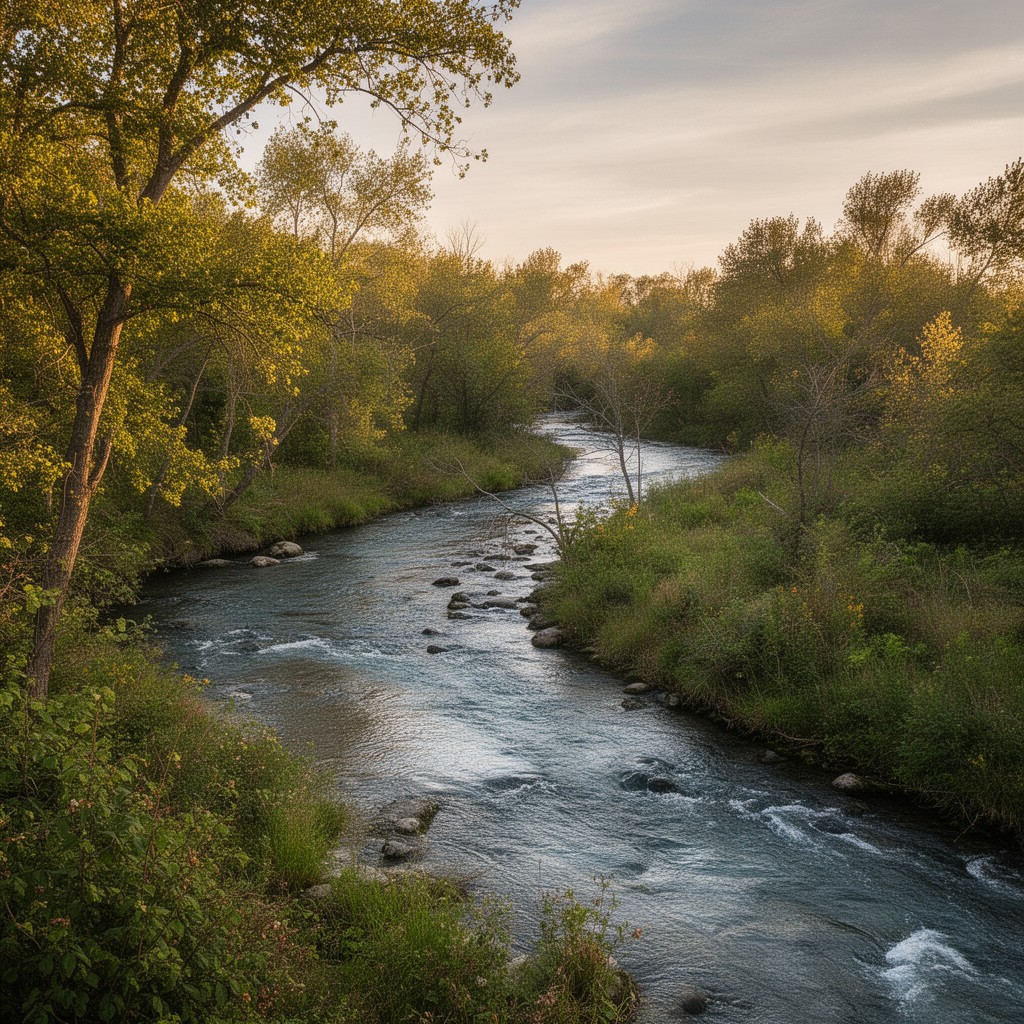 AI-generated illustration of Fox River