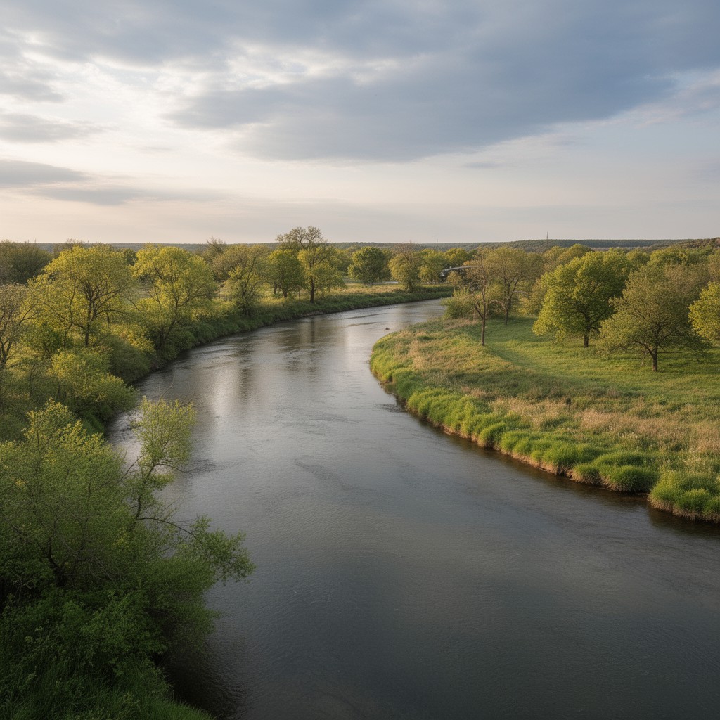 AI-generated illustration of Kansas River