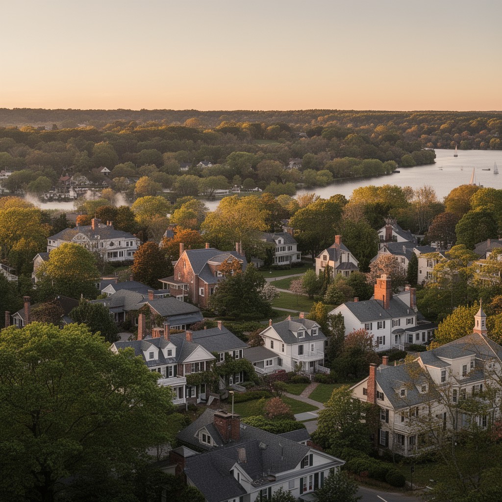 AI-generated illustration of Dedham