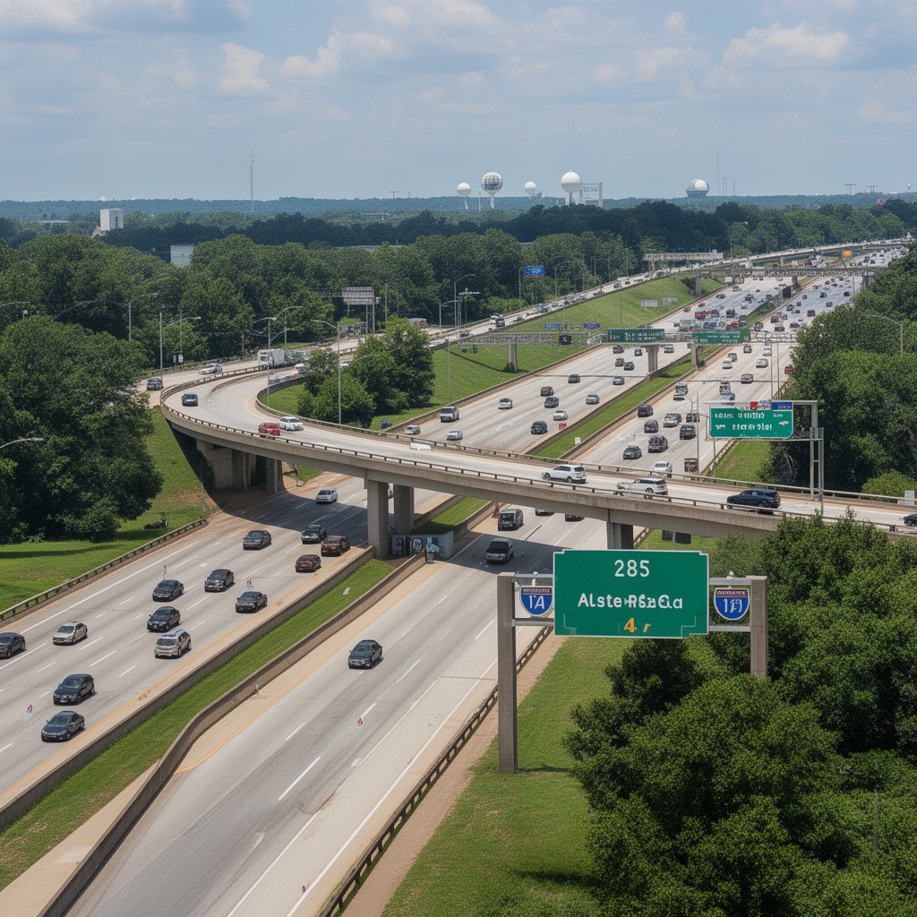 AI-generated illustration of Interstate 285