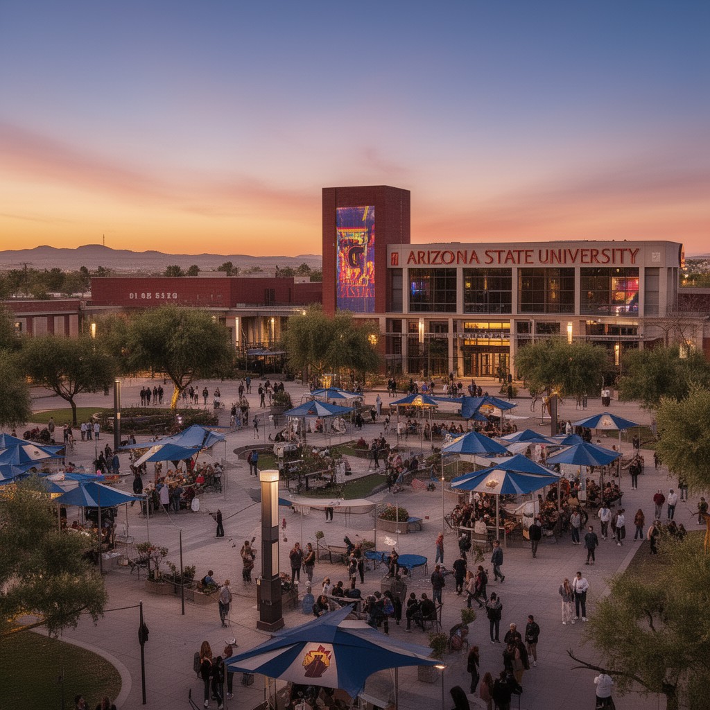 AI-generated illustration of Arizona State University